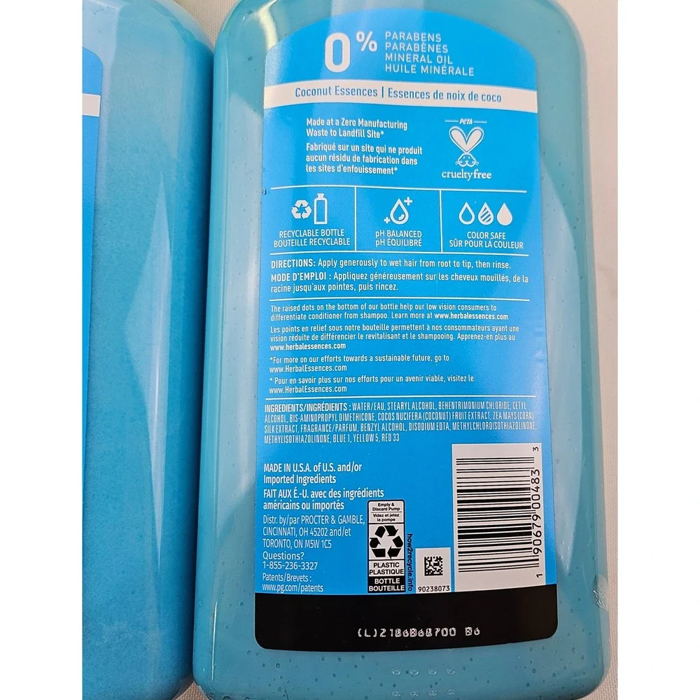 Herbal Essences Hello Hydration Shampoo Conditioner‎ Set Coconut 29.2oz Pump 2pk